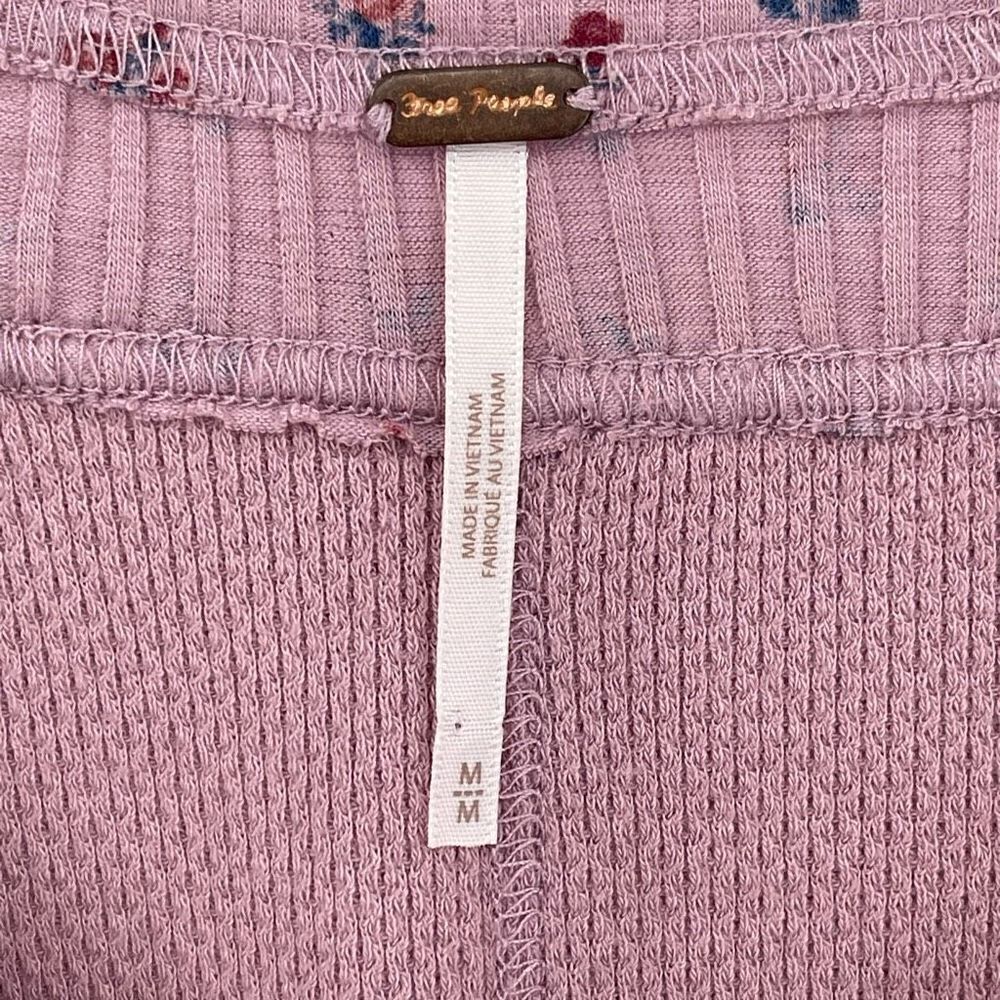 Free People Heart To Heart Henley Top Daytime Fireworks Pink Boho Women Medium - Picture 8 of 11